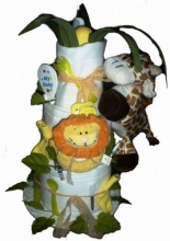 Jungle Cloth Diaper Cake